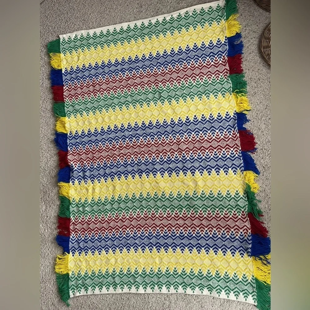 Handmade primary color blanket